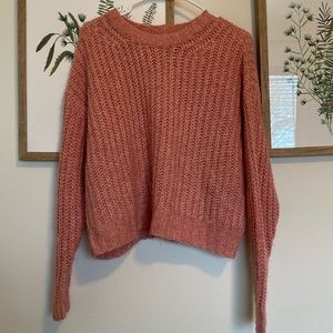 Pink knit sweater